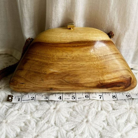 SUAREZ New York Natural Wood Handbag RARE - Picture 8 of 10